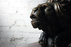 A c.1800 Carved Wood, Gesso & Parcel Gilt Heraldic Lion; The Cooper Penrose Estate, Ireland