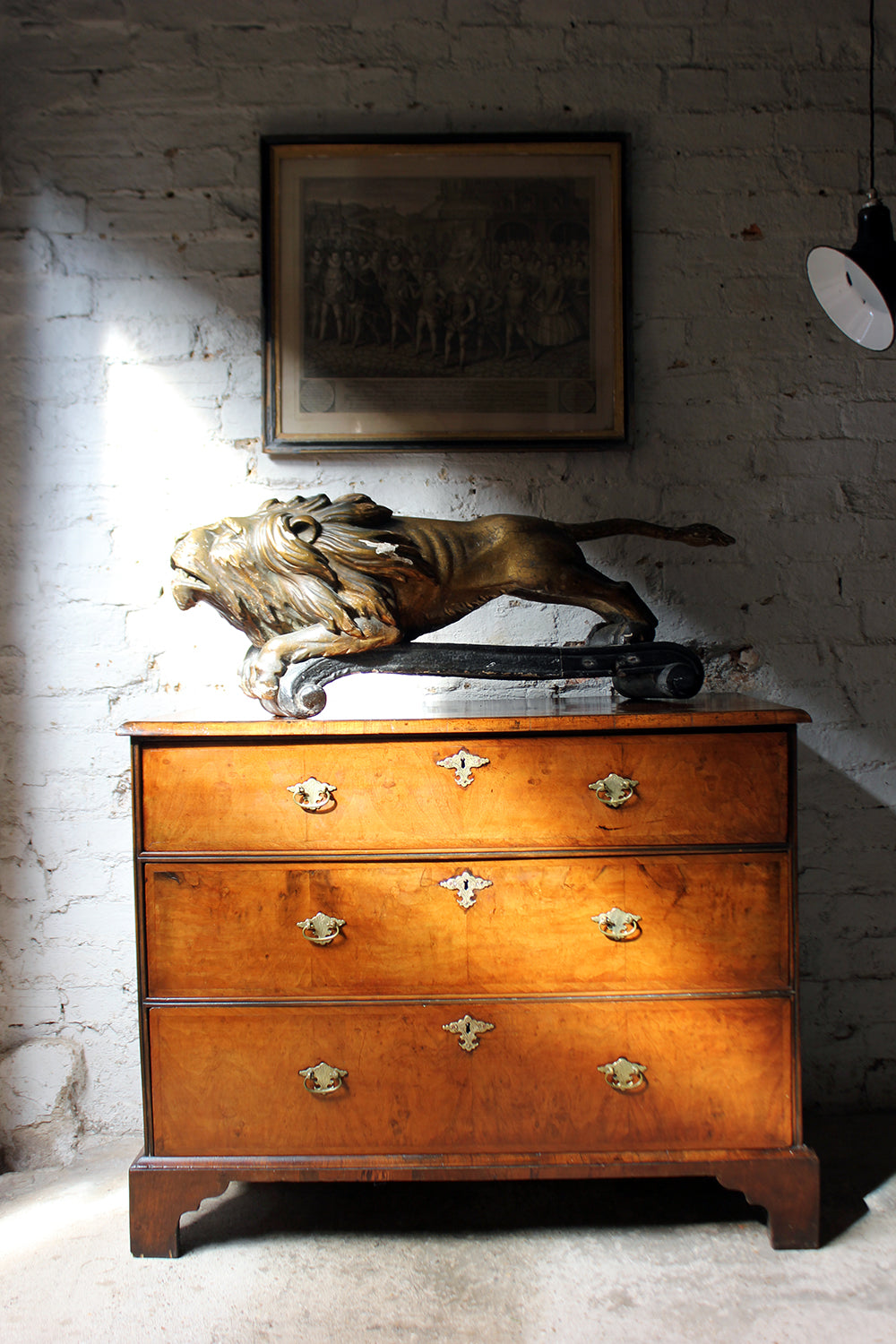 A c.1800 Carved Wood, Gesso & Parcel Gilt Heraldic Lion; The Cooper Penrose Estate, Ireland