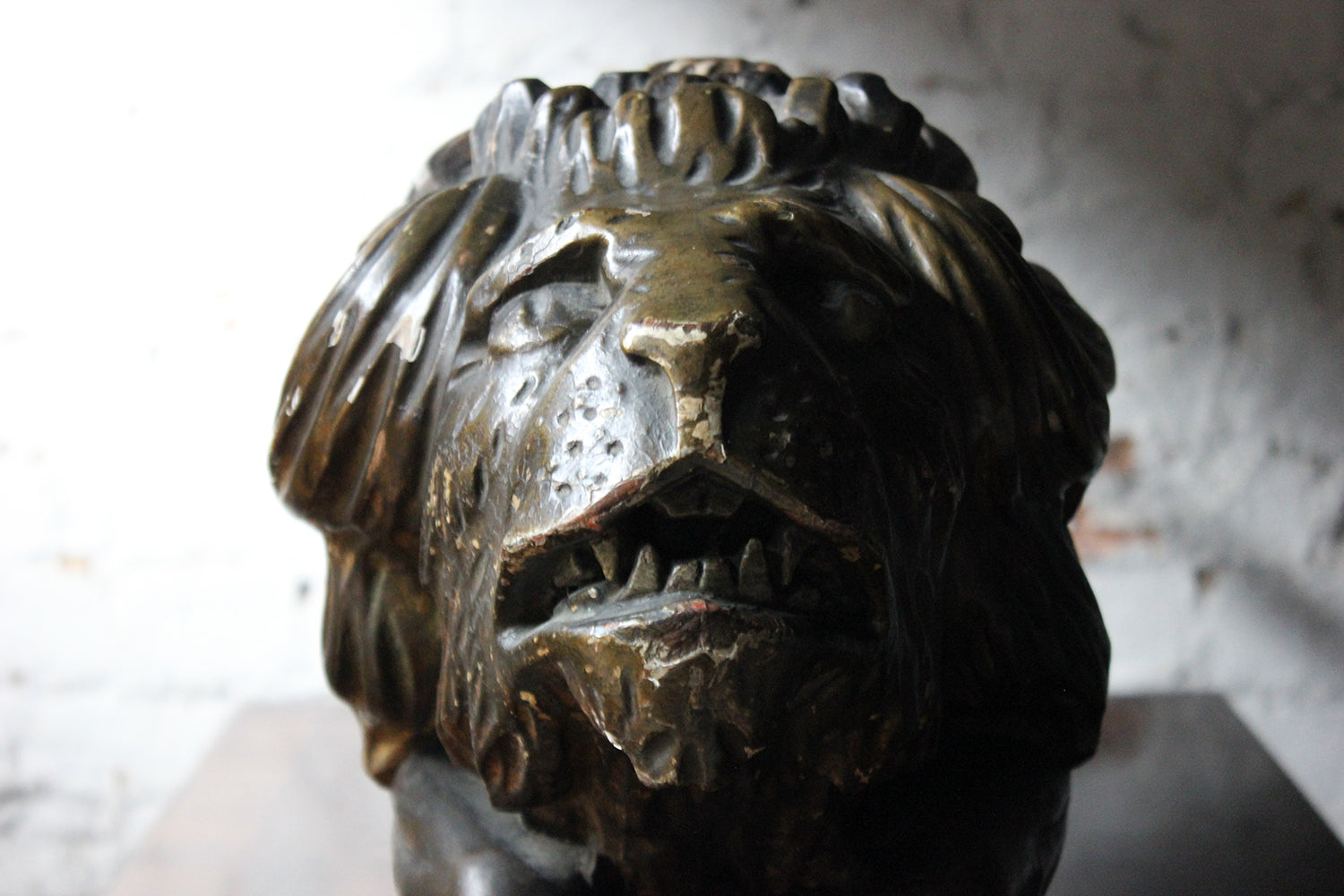 A c.1800 Carved Wood, Gesso & Parcel Gilt Heraldic Lion; The Cooper Penrose Estate, Ireland