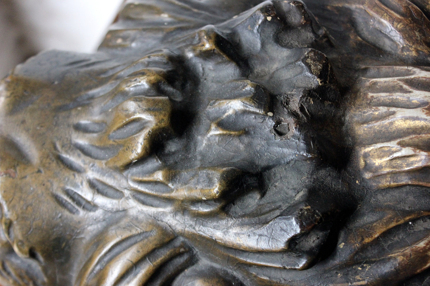 A c.1800 Carved Wood, Gesso & Parcel Gilt Heraldic Lion; The Cooper Penrose Estate, Ireland
