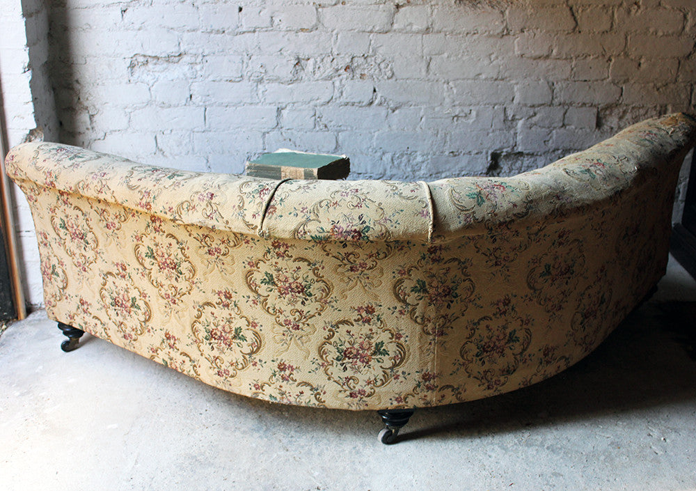 A Charming Edwardian Period Upholstered Corner Love Seat Sofa c.1900