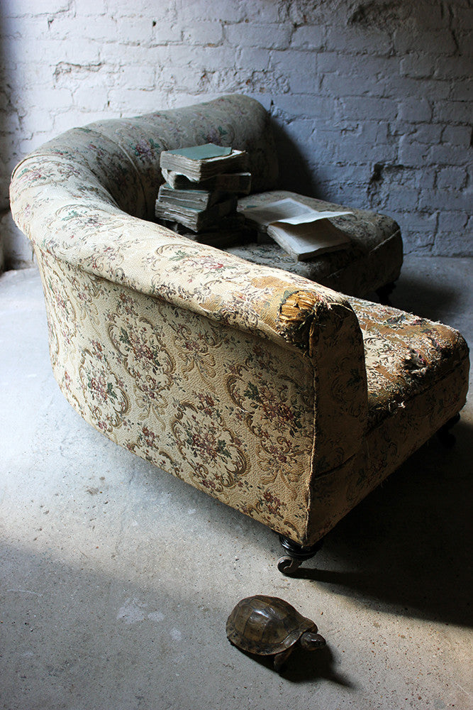 A Charming Edwardian Period Upholstered Corner Love Seat Sofa c.1900