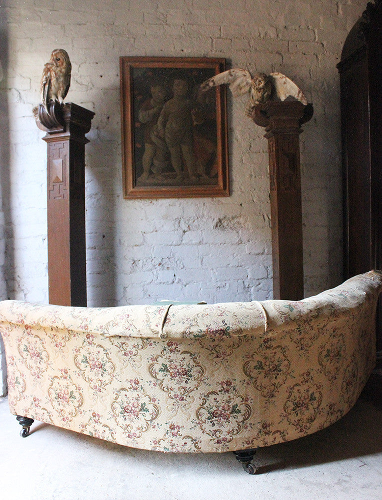 A Charming Edwardian Period Upholstered Corner Love Seat Sofa c.1900