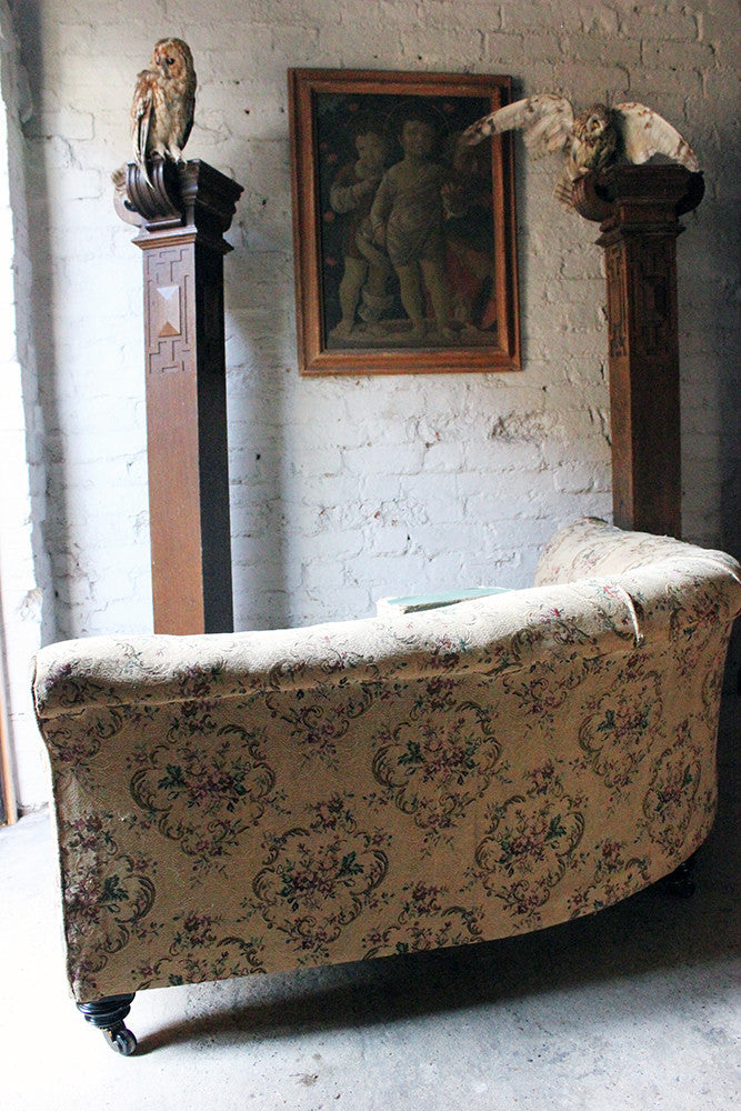 A Charming Edwardian Period Upholstered Corner Love Seat Sofa c.1900