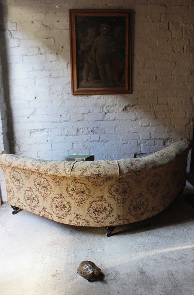 A Charming Edwardian Period Upholstered Corner Love Seat Sofa c.1900