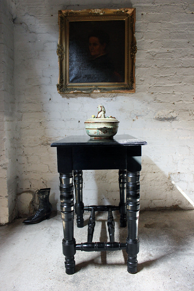 A Fine c.1870 Aesthetic Movement Ebonised Side Table Attributed to Daniel Cottier