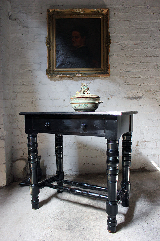 A Fine c.1870 Aesthetic Movement Ebonised Side Table Attributed to Daniel Cottier