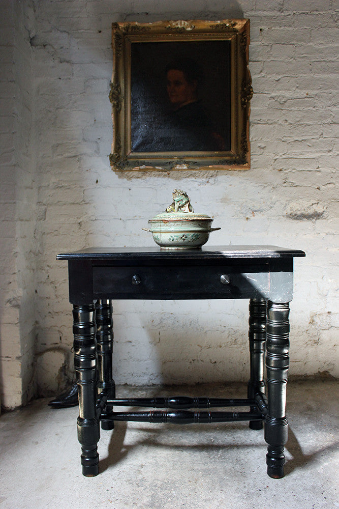 A Fine c.1870 Aesthetic Movement Ebonised Side Table Attributed to Daniel Cottier