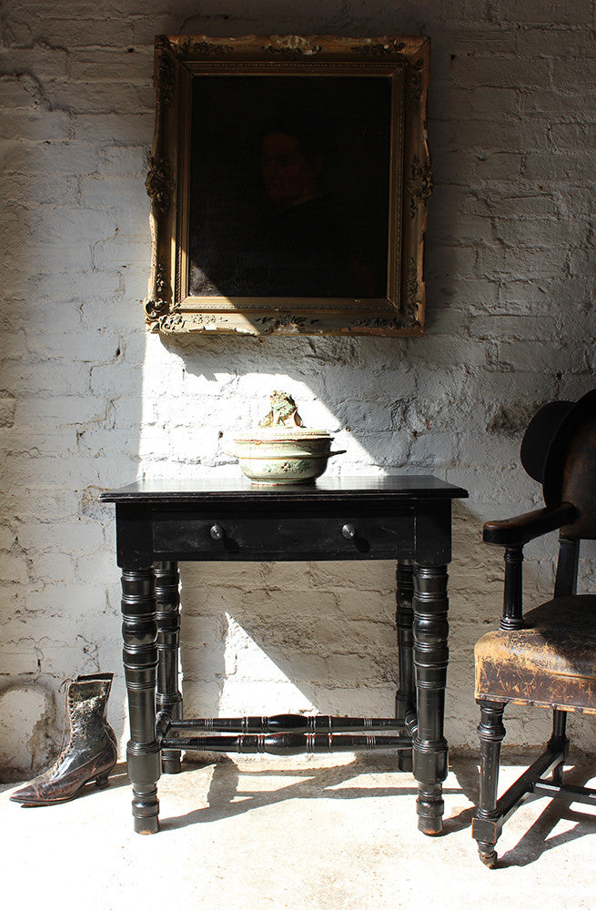 A Fine c.1870 Aesthetic Movement Ebonised Side Table Attributed to Daniel Cottier
