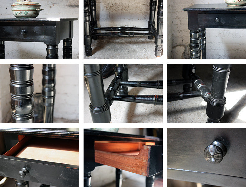 A Fine c.1870 Aesthetic Movement Ebonised Side Table Attributed to Daniel Cottier