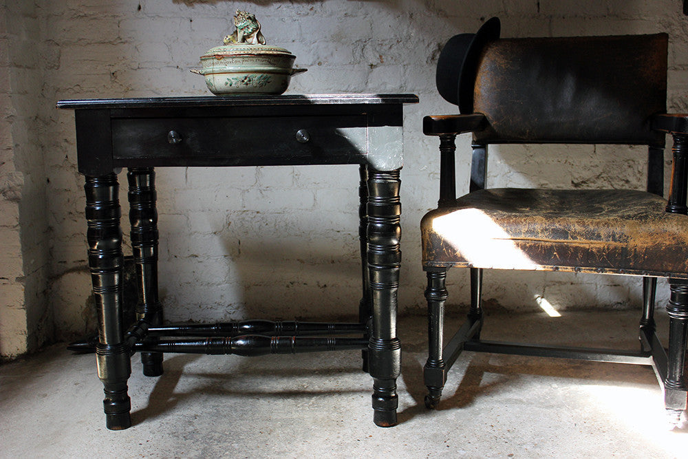A Fine c.1870 Aesthetic Movement Ebonised Side Table Attributed to Daniel Cottier