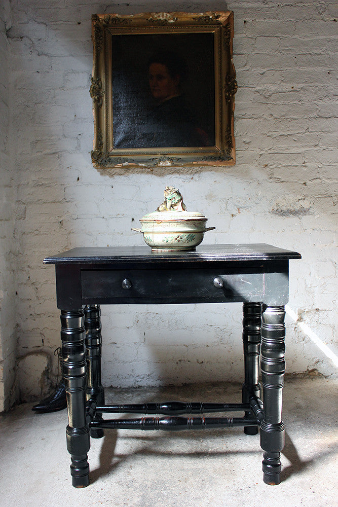 A Fine c.1870 Aesthetic Movement Ebonised Side Table Attributed to Daniel Cottier