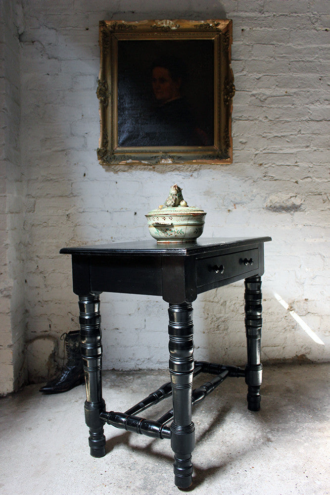 A Fine c.1870 Aesthetic Movement Ebonised Side Table Attributed to Daniel Cottier