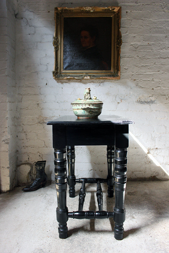 A Fine c.1870 Aesthetic Movement Ebonised Side Table Attributed to Daniel Cottier