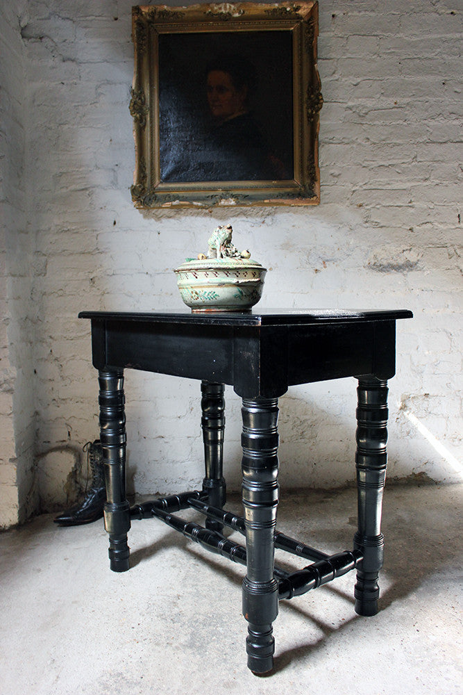 A Fine c.1870 Aesthetic Movement Ebonised Side Table Attributed to Daniel Cottier