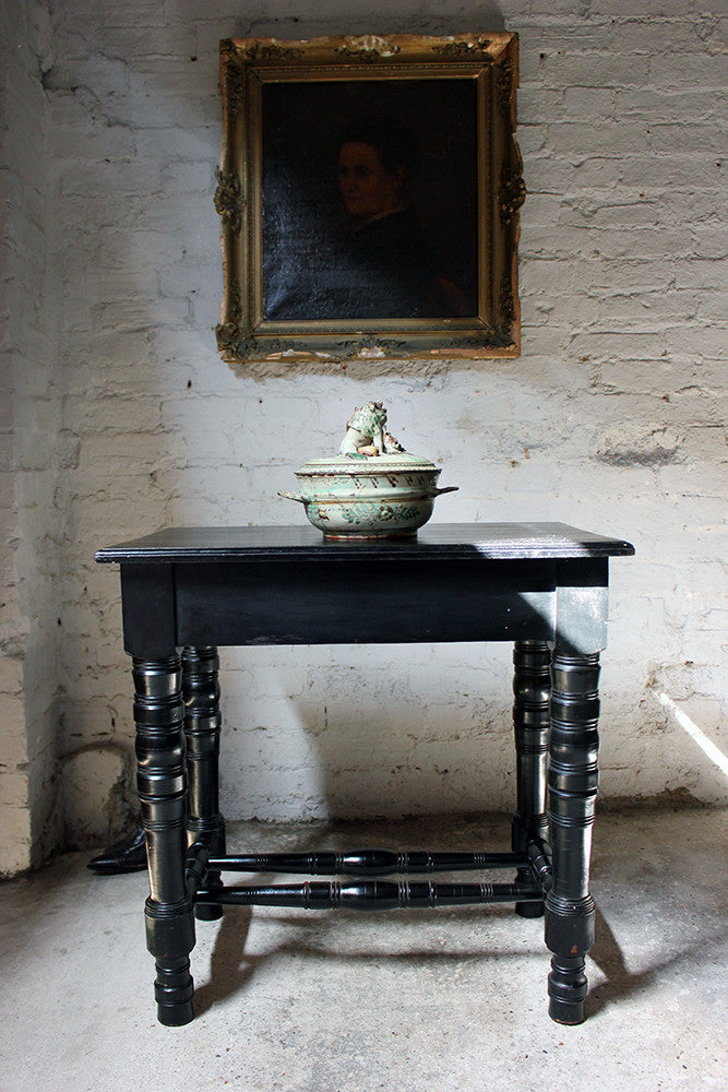 A Fine c.1870 Aesthetic Movement Ebonised Side Table Attributed to Daniel Cottier