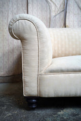 A Good Quality Late Victorian Upholstered Oak Chesterfield Sofa c.1880