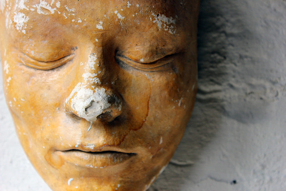 A Good 20thC Plaster Death Mask
