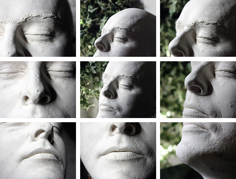 A Good 20thC Plaster Death Mask of a Burly Gentleman