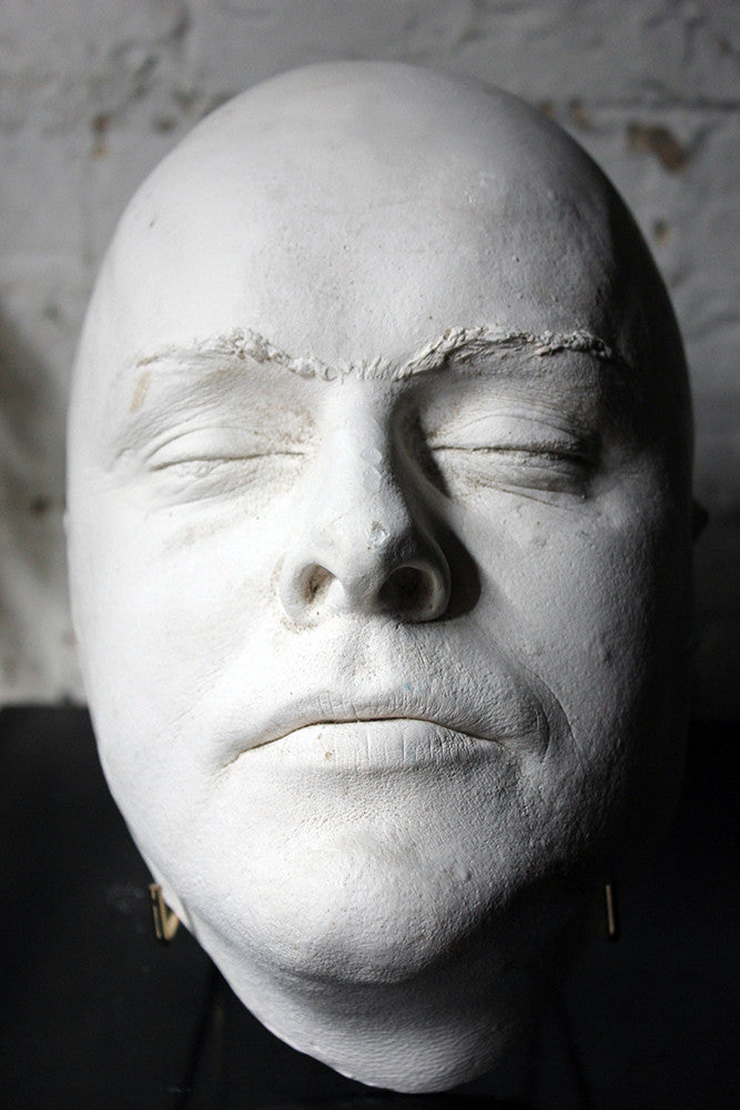 A Good 20thC Plaster Death Mask of a Burly Gentleman