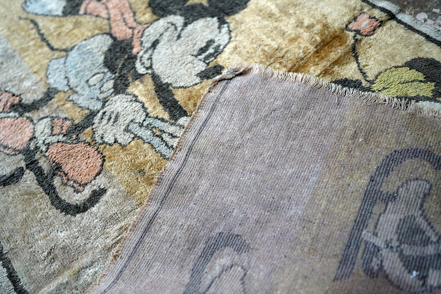 A 1930s Disney Mickey & Minnie Mouse Plush Nursery Mat