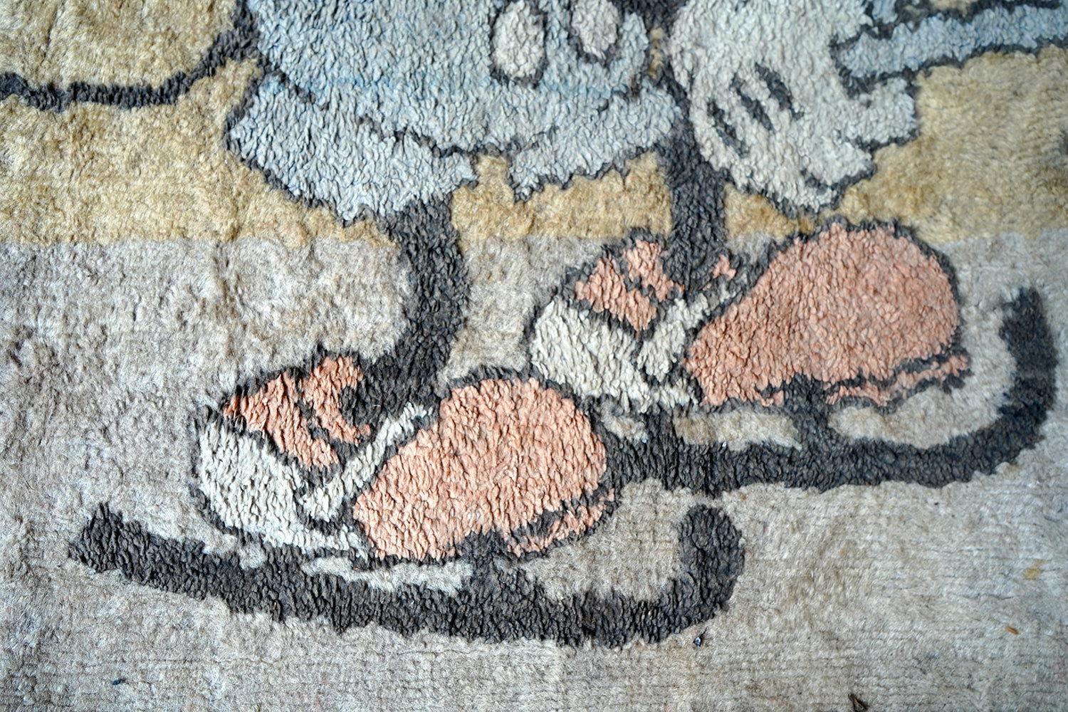 A 1930s Disney Mickey & Minnie Mouse Plush Nursery Mat
