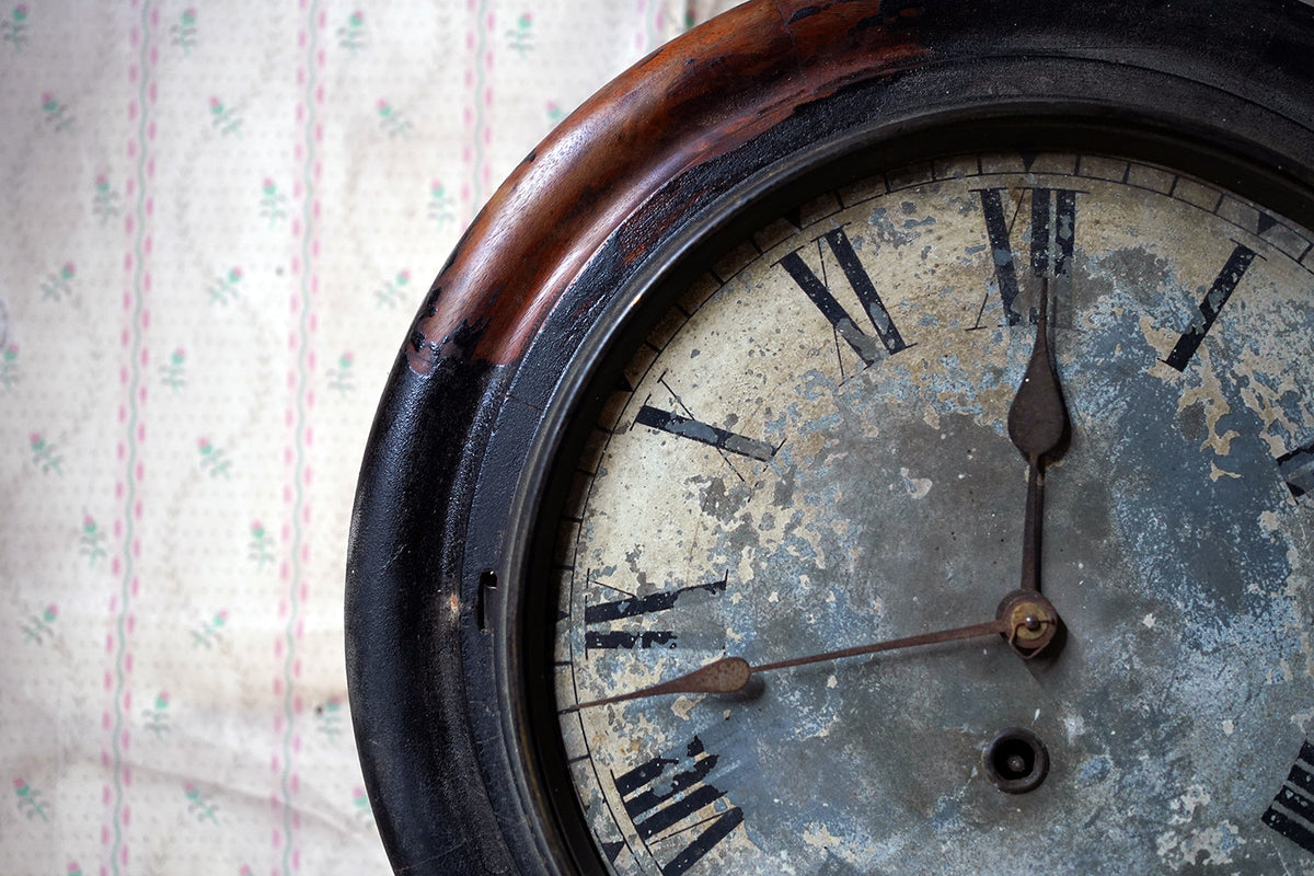 A Decorative Late Victorian Station Wall Clock c.1900