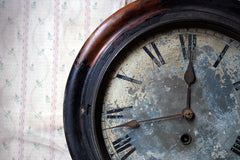 A Decorative Late Victorian Station Wall Clock c.1900
