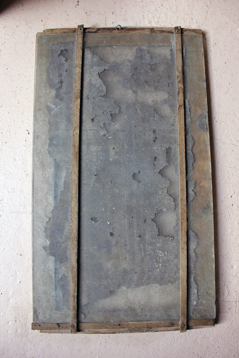 A Distressed George III Period Rectangular Gilded Gesso Wall Mirror c.1800
