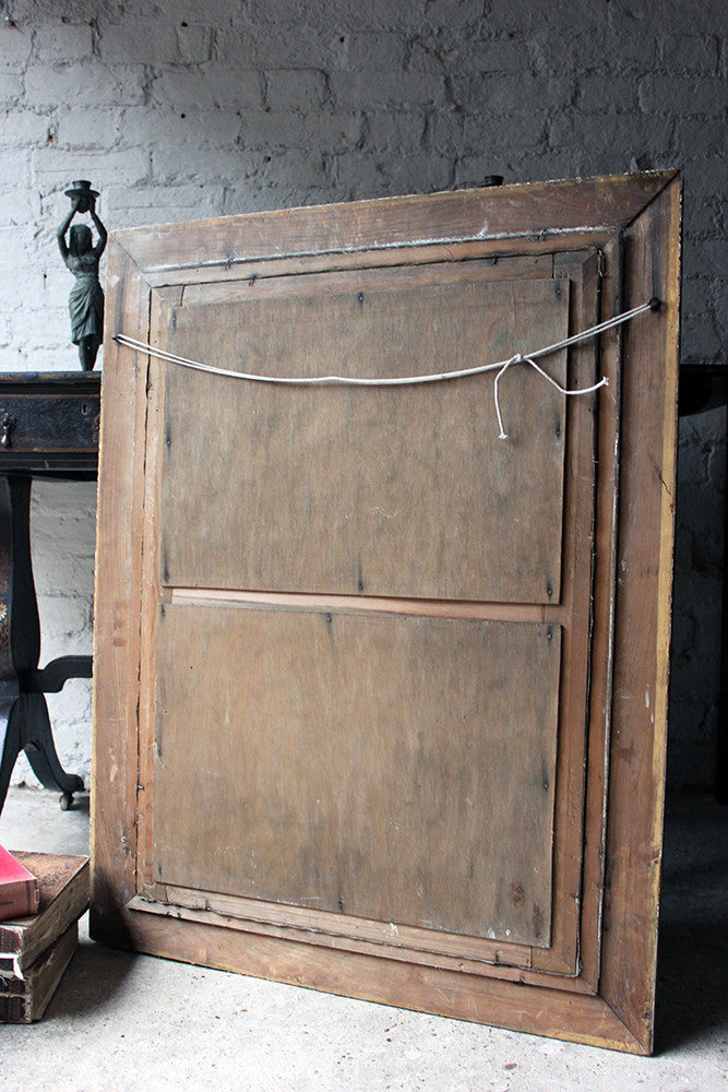A Charming c.1880 English School Oil on Canvas of a Dog in a Kennel