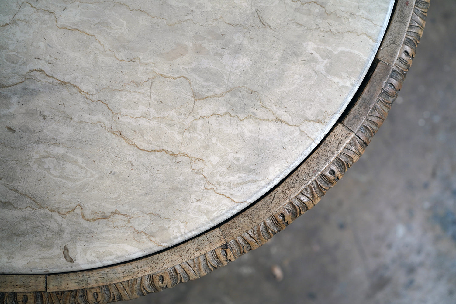 A 2nd Empire Period Fruitwood, Beech & Fior di Bosco Marble Guéridon c.1860