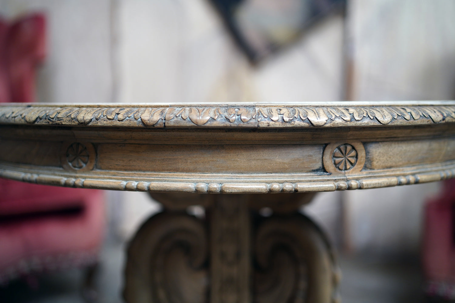 A 2nd Empire Period Fruitwood, Beech & Fior di Bosco Marble Guéridon c.1860