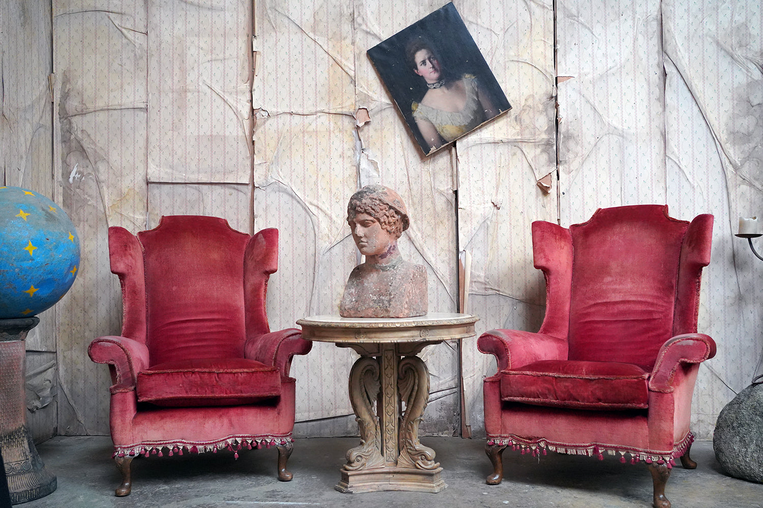 A 2nd Empire Period Fruitwood, Beech & Fior di Bosco Marble Guéridon c.1860