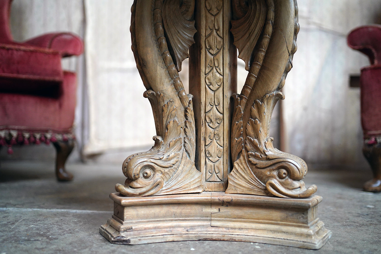 A 2nd Empire Period Fruitwood, Beech & Fior di Bosco Marble Guéridon c.1860