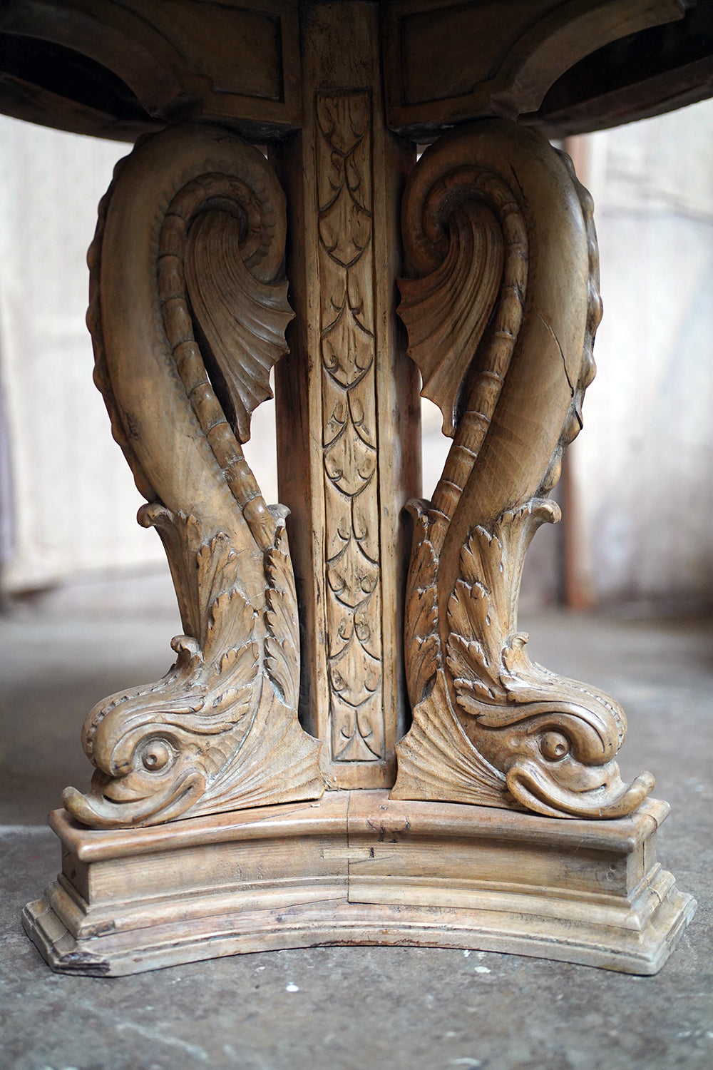 A 2nd Empire Period Fruitwood, Beech & Fior di Bosco Marble Guéridon c.1860