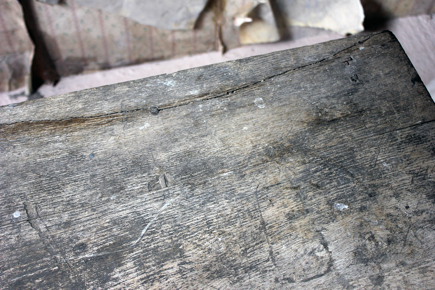 A 17thC Dry Oak Charles II Period Side Table c.1680