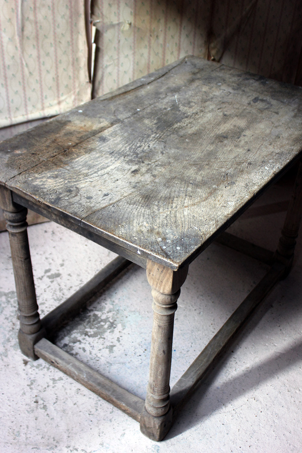 A 17thC Dry Oak Charles II Period Side Table c.1680