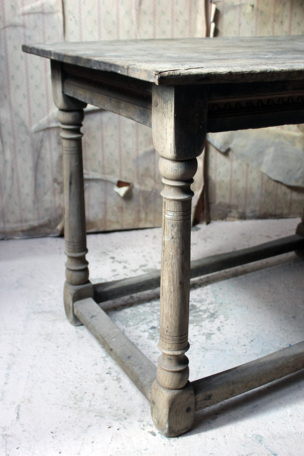 A 17thC Dry Oak Charles II Period Side Table c.1680