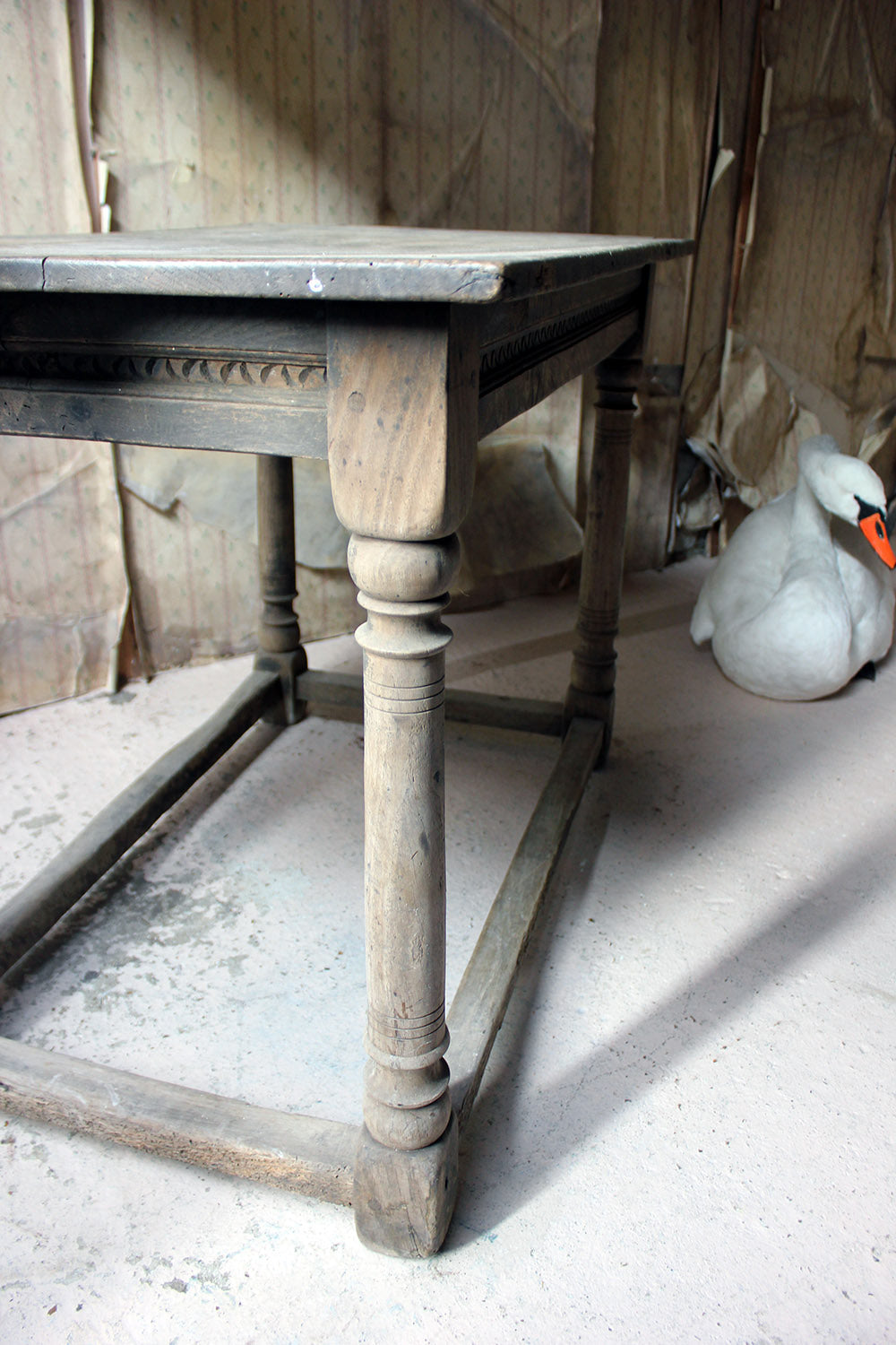 A 17thC Dry Oak Charles II Period Side Table c.1680