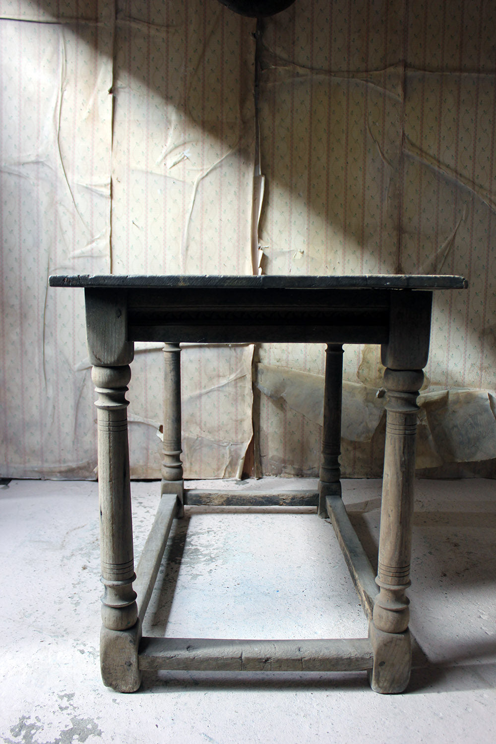 A 17thC Dry Oak Charles II Period Side Table c.1680