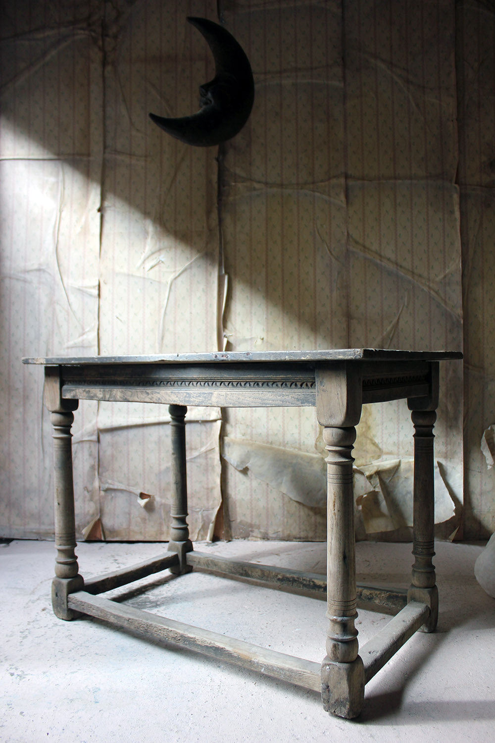 A 17thC Dry Oak Charles II Period Side Table c.1680