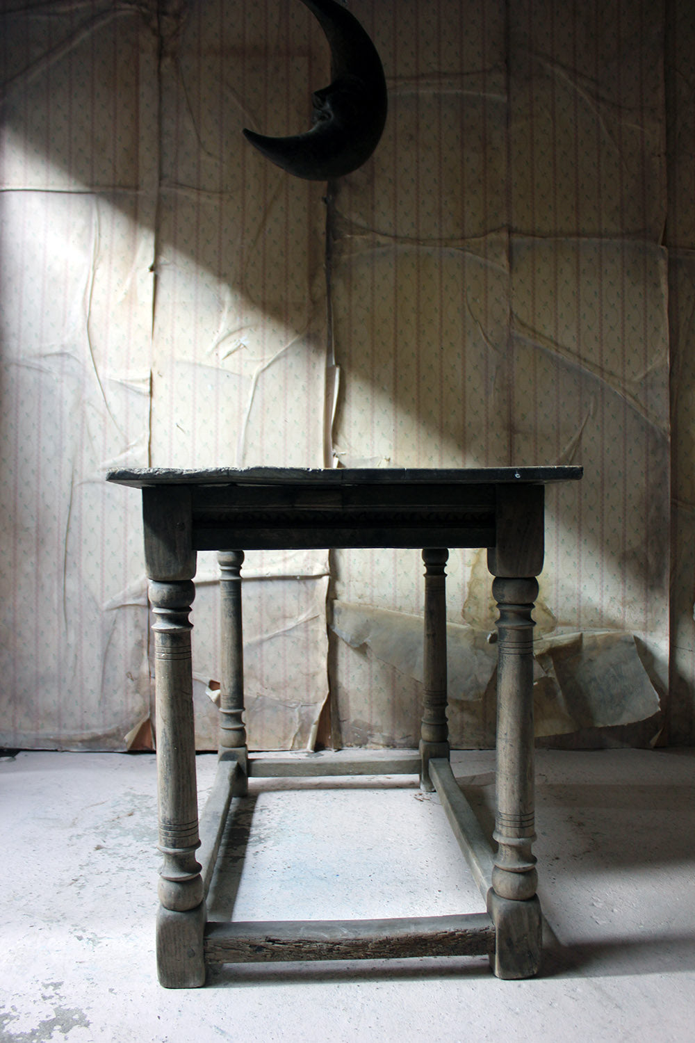 A 17thC Dry Oak Charles II Period Side Table c.1680