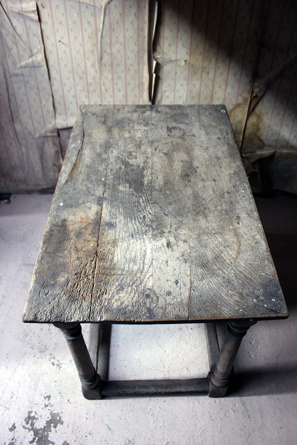 A 17thC Dry Oak Charles II Period Side Table c.1680