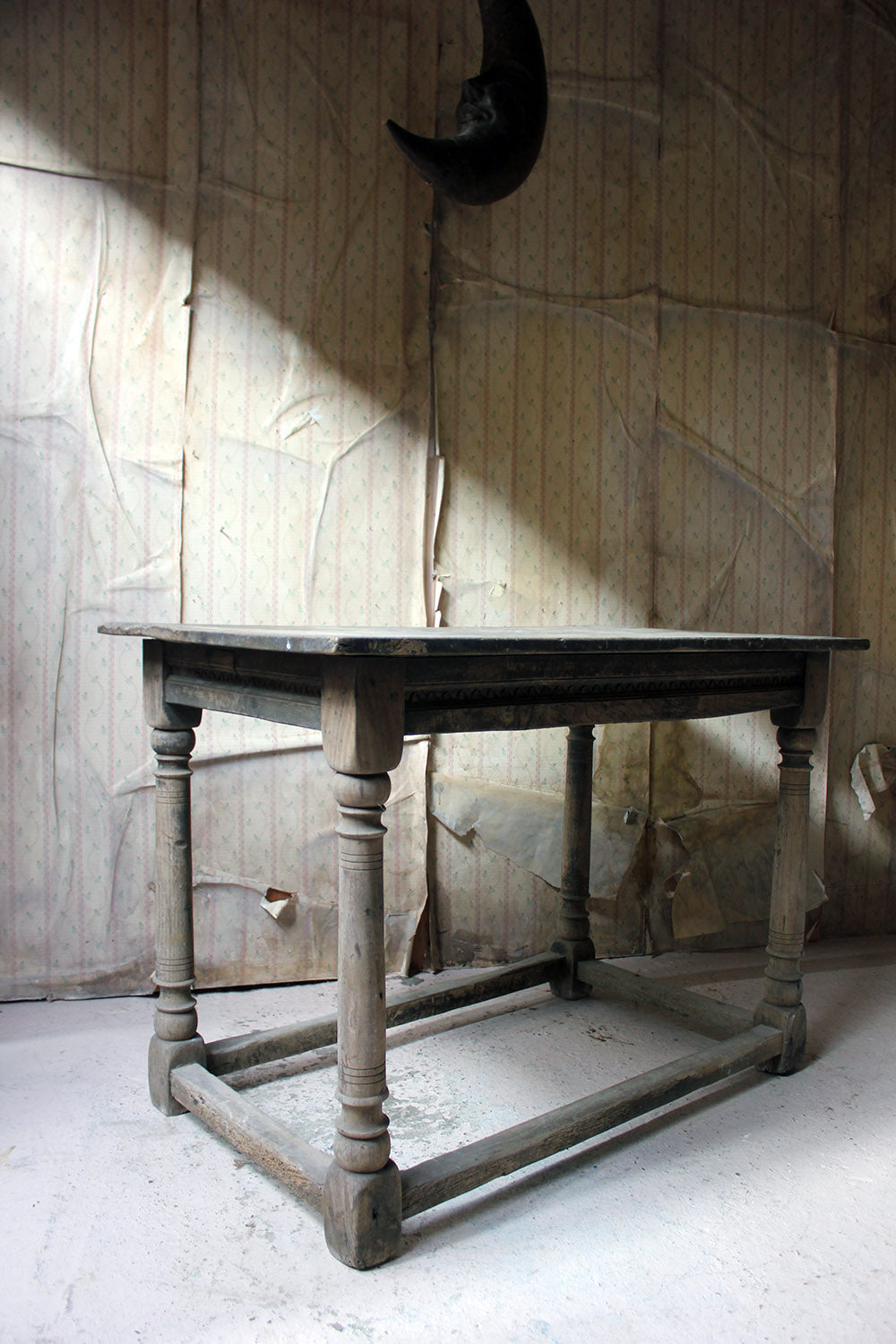 A 17thC Dry Oak Charles II Period Side Table c.1680