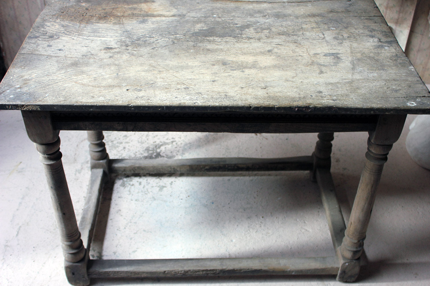 A 17thC Dry Oak Charles II Period Side Table c.1680