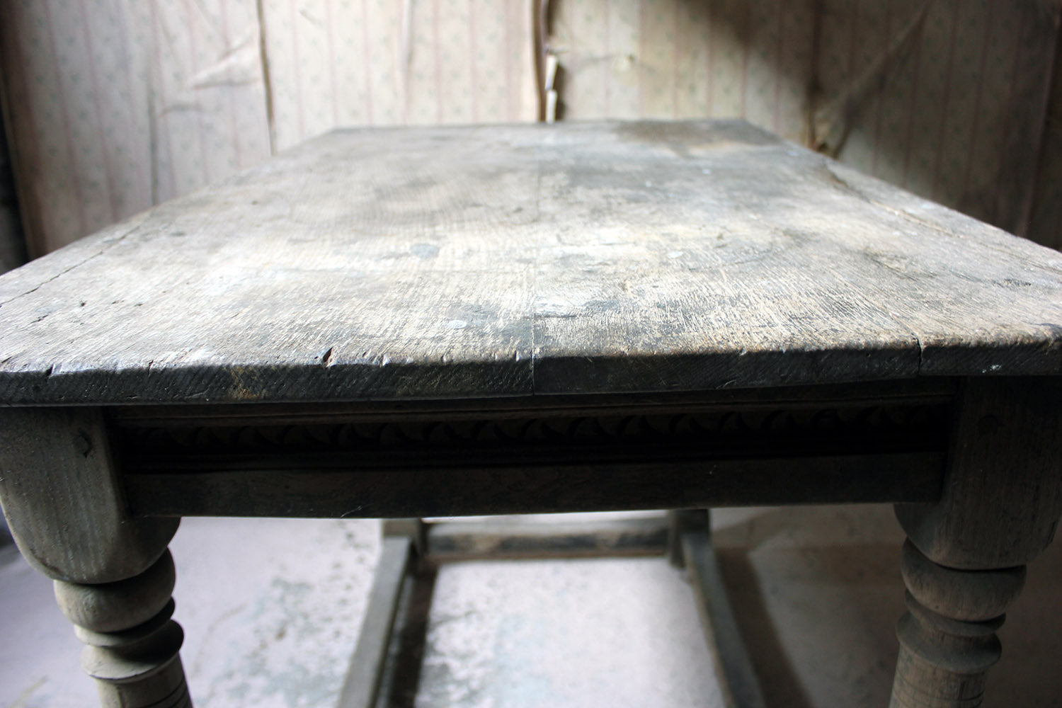 A 17thC Dry Oak Charles II Period Side Table c.1680