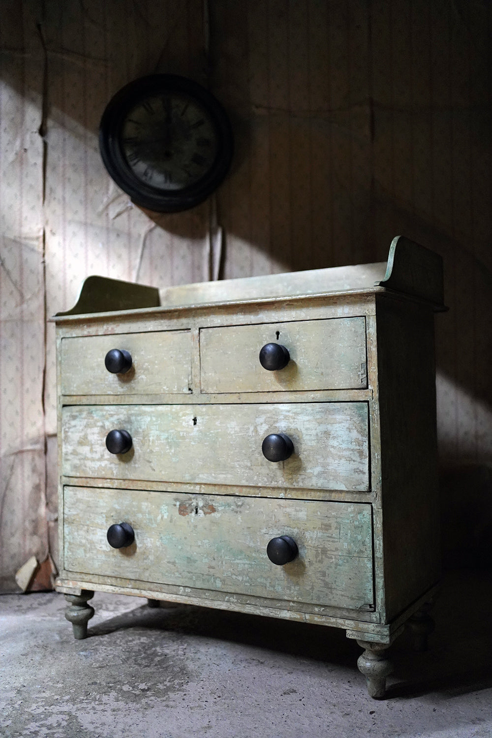A Good 19thC Painted Pine Chest of Drawers