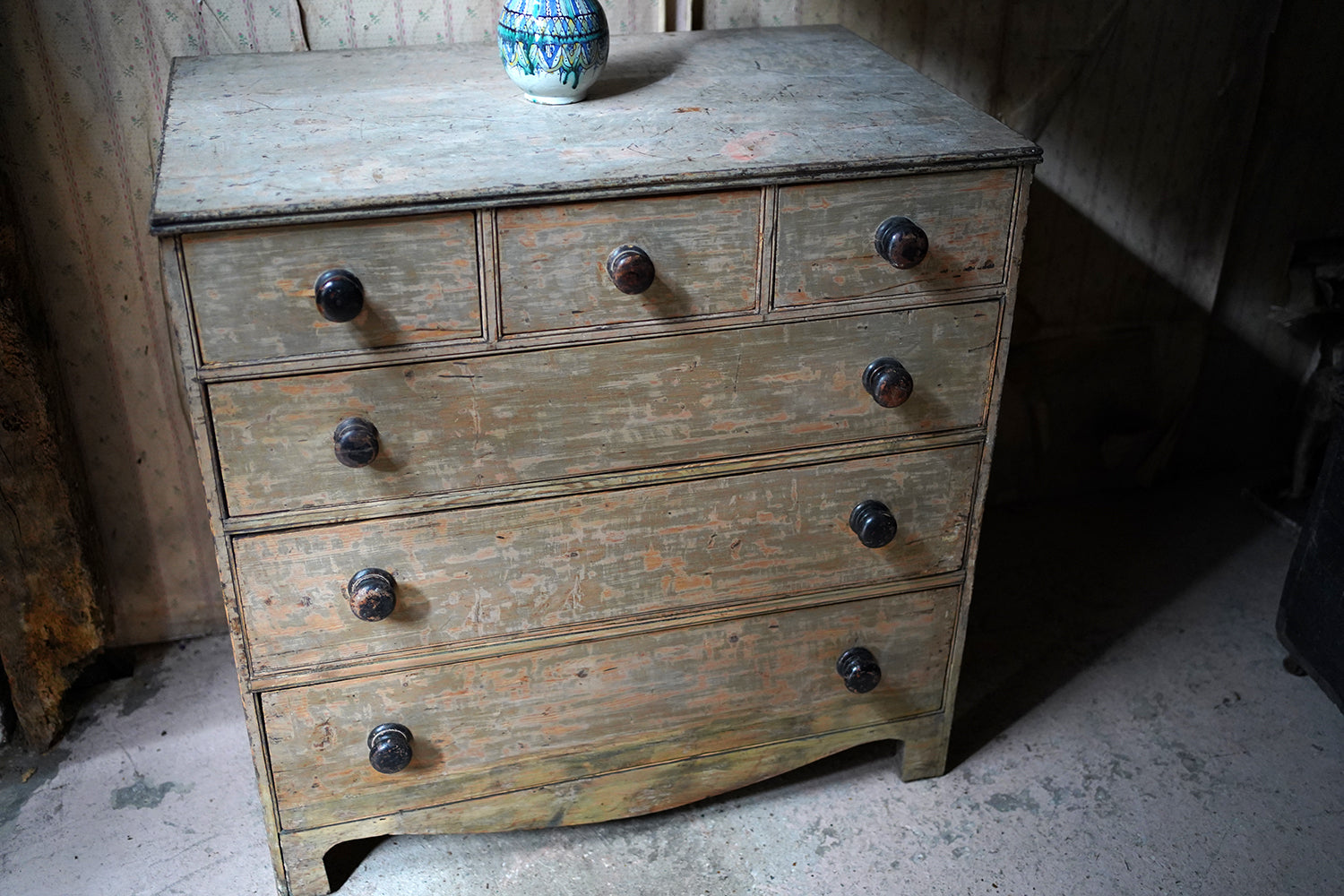 A George III Painted Pine Chest of Drawers c.1800-10