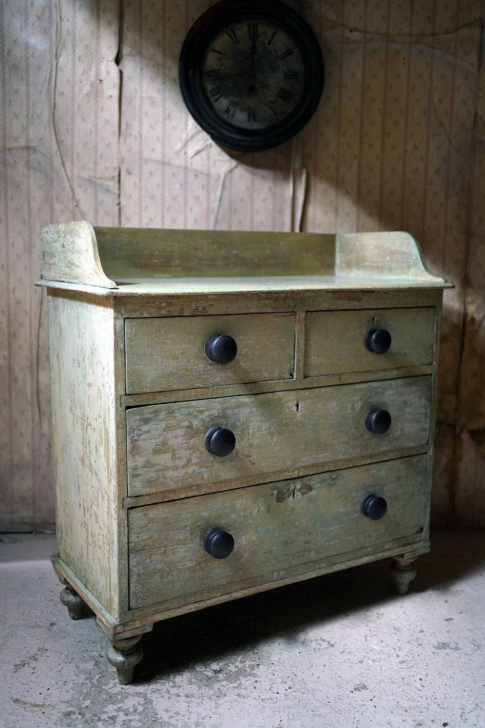 A Good 19thC Painted Pine Chest of Drawers