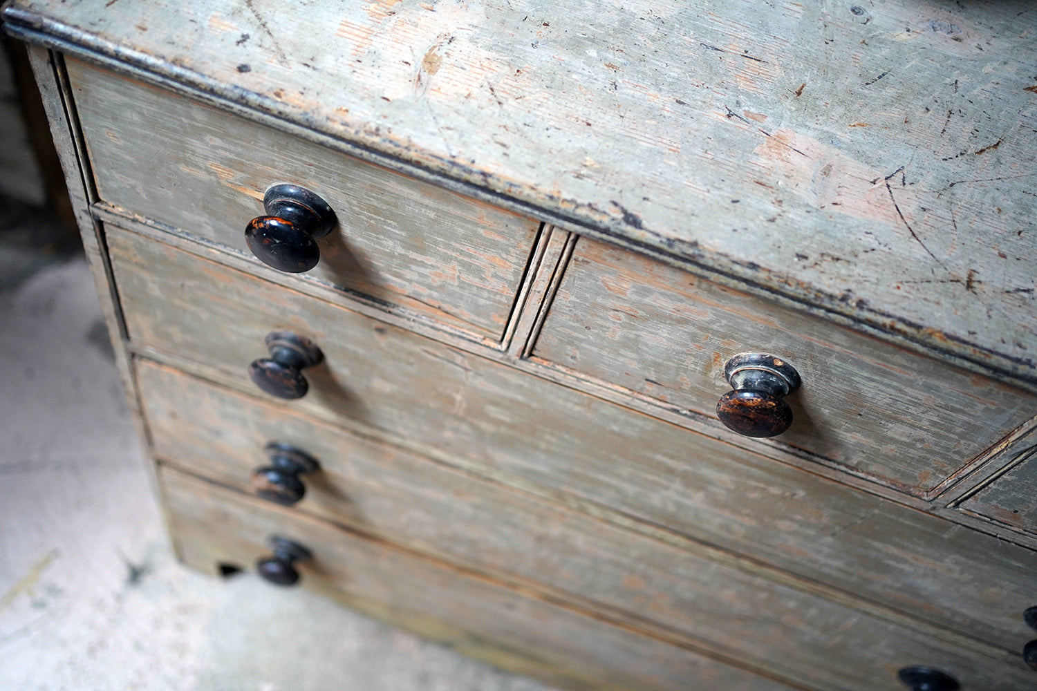 A George III Painted Pine Chest of Drawers c.1800-10